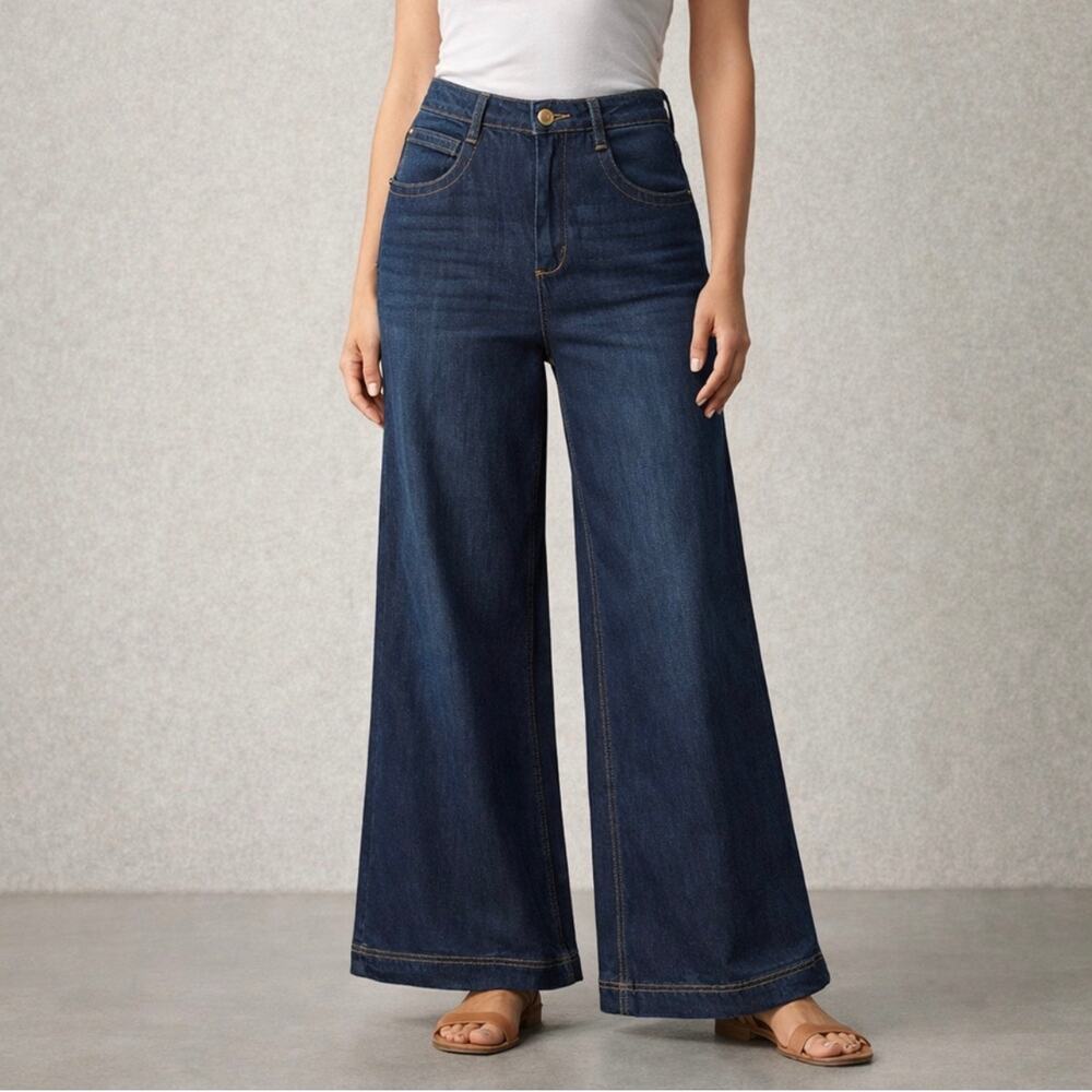 Maeve by Anthropologie The Jada High Rise Wide Leg Jeans SZ 31
